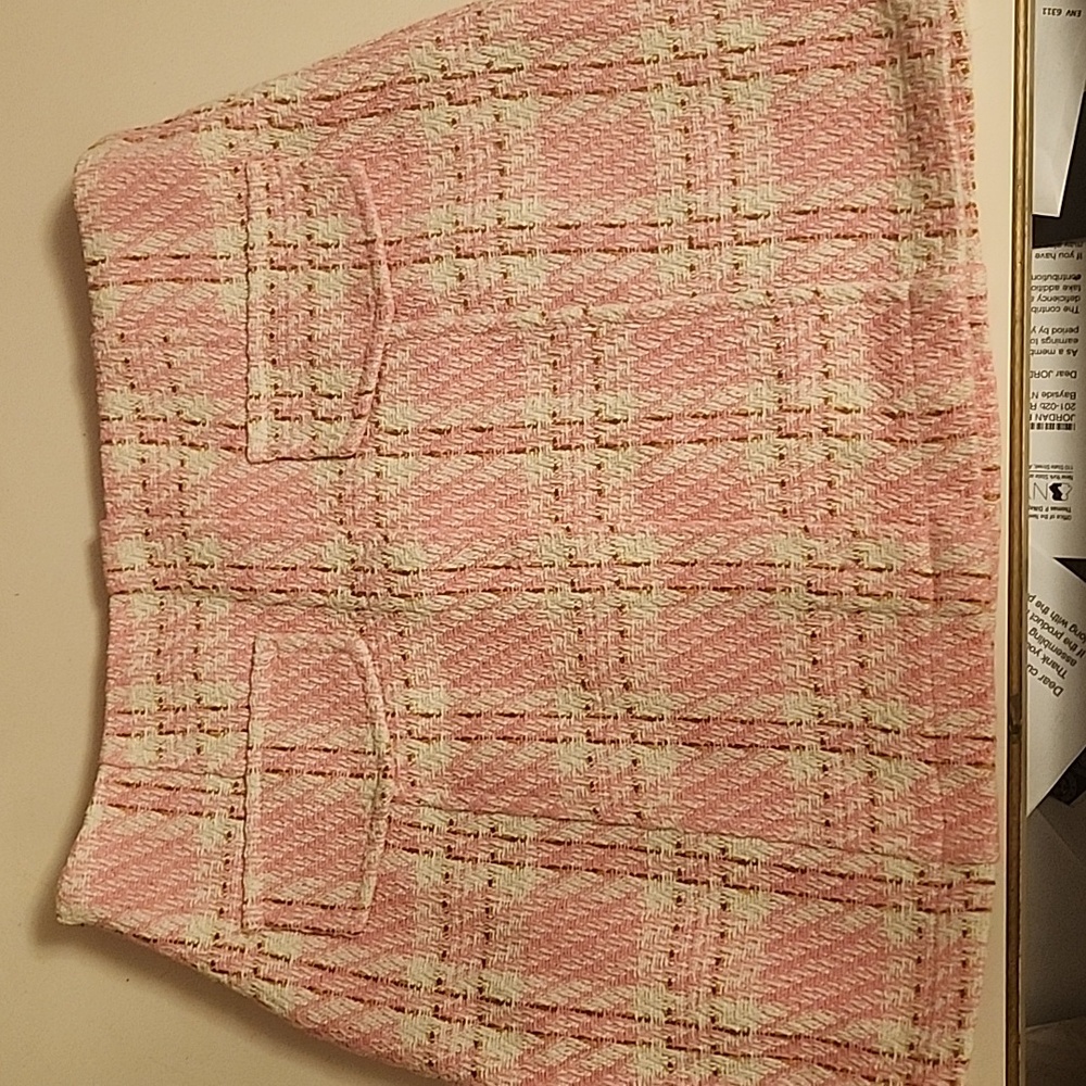 pink tweed skirt